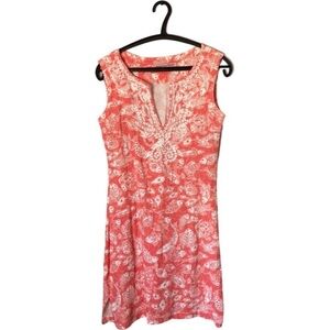 Barbara Gerwit Vintage Artisan Knit Embroidered Sleeveless fish Dress
